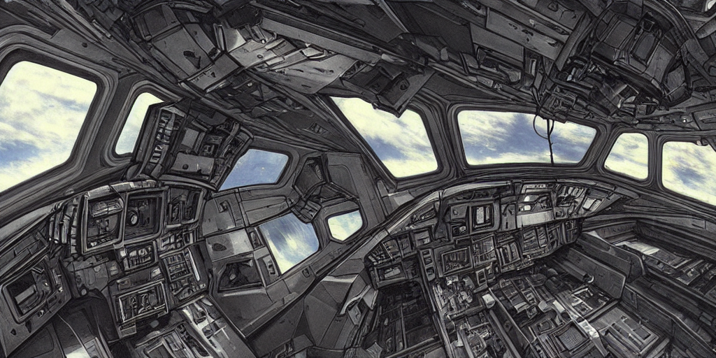 Spaceship Cockpit Concept Art