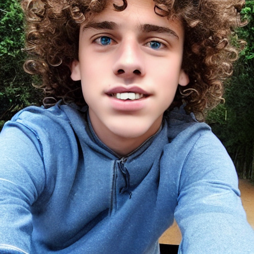 live-bee486: A man with blue eyes, long curly hair, A full and big
