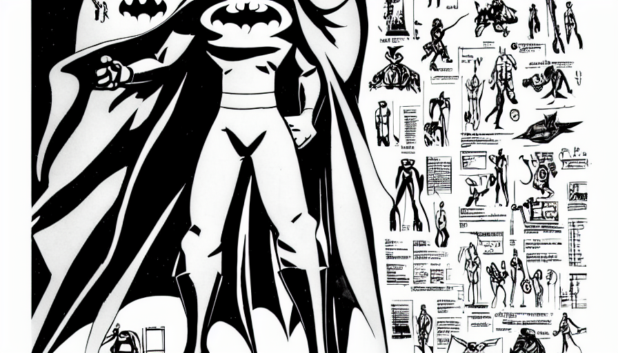prompthunt: male, elongated figure, space suit, sketch, character sheet,  very stylized, batman the animated series, bruce timm, digital art,  illustration, pen and ink, by mike mignola, by alex maleev