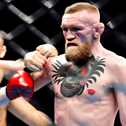prompthunt gollum wrestling with conor mcgregor