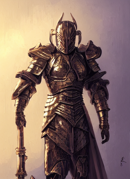 prompthunt king knight in modular armor, wielding a magical lance