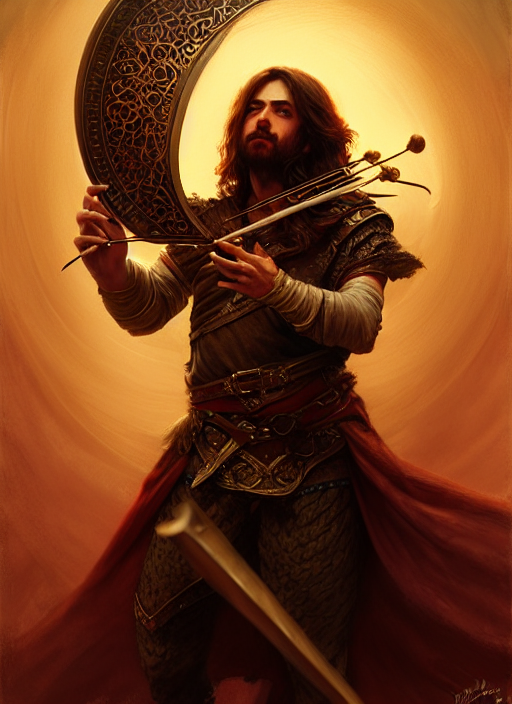 prompthunt: male bard playing lute, full body, hyper realistic, extremely  detailed, dnd character art portrait, dark fantasy art, intricate fantasy  painting, dramatic lighting, vivid colors, deviantart, artstation, by clyde  caldwell and krenz