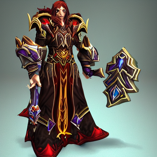 Blood Elf Paladin in the style of Samwise Didier