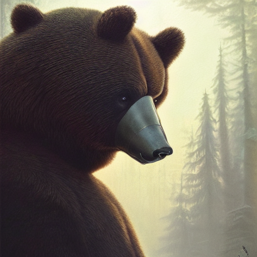 prompthunt: Sad man in a bear mask, hyperrealism, no blur, 4k ...