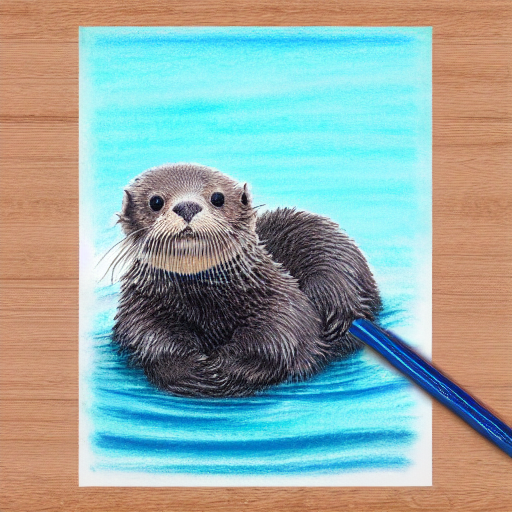 Cute Otter Drawing