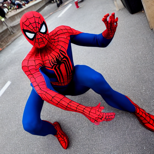 prompthunt: jerma 9 8 5 wearing spiderman's costume