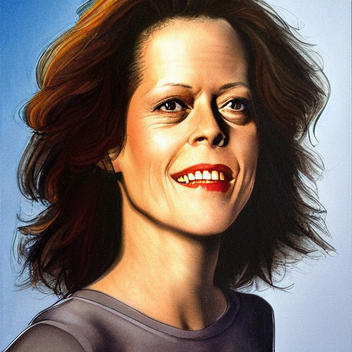 young sigourney weaver, smiling, happy, beautiful, intelligent, fully clothed, wise, beautiful, dramatic lighting, sharp focus, by stanley artgerm, trending on artstation, flat colour, geometric curves