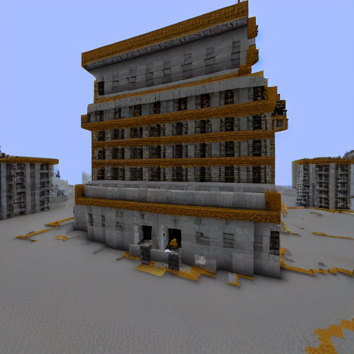 The Half-Life 2 citadel in minecraft, game footage, Stable Diffusion