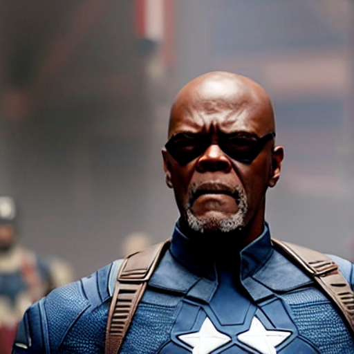 prompthunt: film still of Samuel L Jackson as Captain America, in new  Avengers film