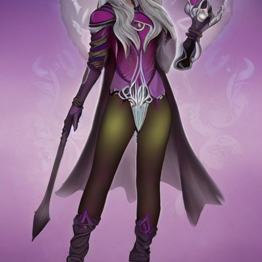A beautiful young female drow wizard