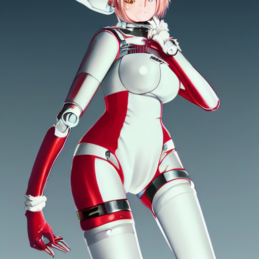 prompthunt: girl wearing robotic suit, high detail, bunny suit