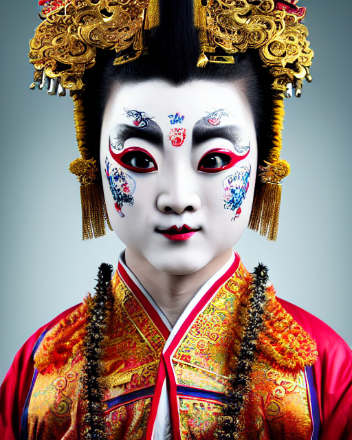Photo Of A Dramatic Peking Opera Male