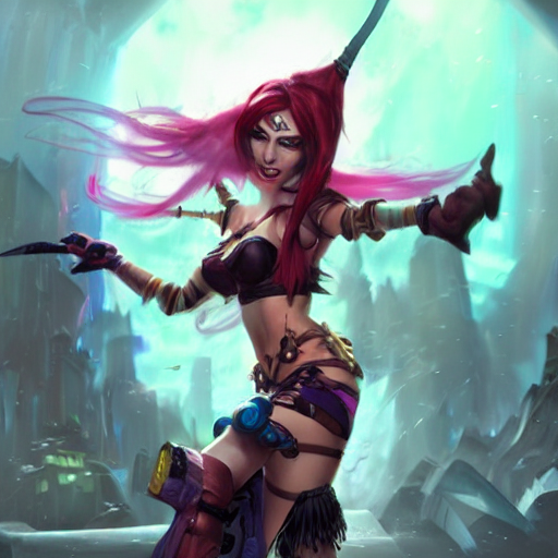 prompthunt: League of Legends Jinx, lol Jinx render as a very