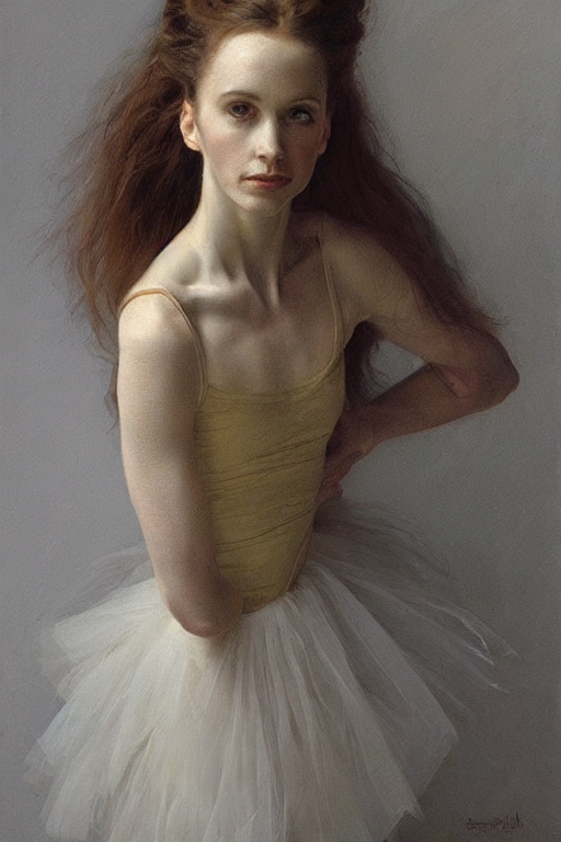 prompthunt: portrait of a gorgeous graceful irish prima ballerina, by  donato giancola and berthold woltze.