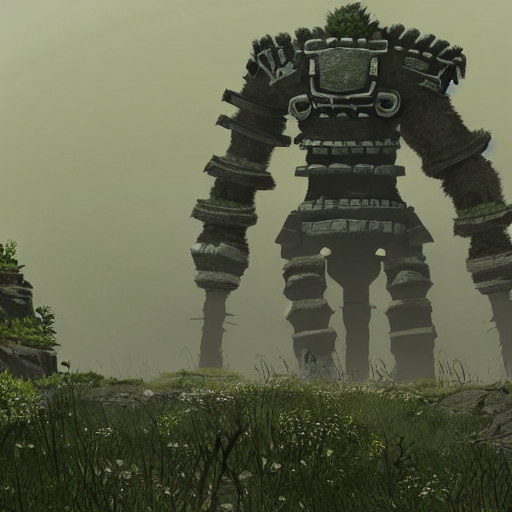 shadow of the colossus, Stable Diffusion