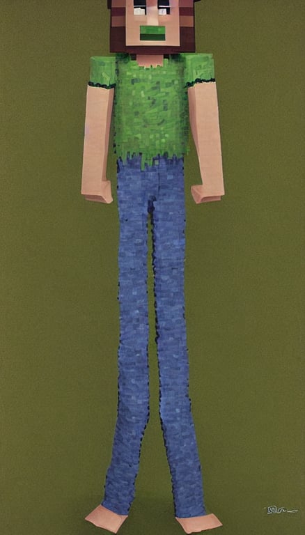 prompthunt real life minecraft creeper full body portrait by ed