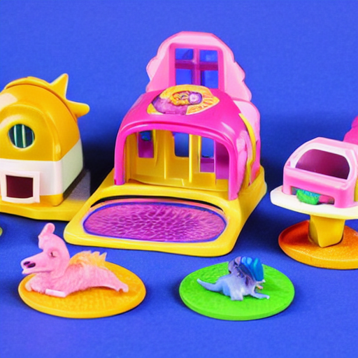 prompthunt: a polly pocket type toy set that is themed around dinosaurs