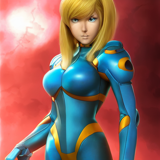 prompthunt Samus Aran Zero Suit Metroid By Protomonkey Art 3d Cgsociety by Artgerm, Space