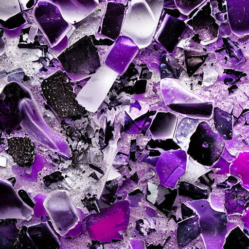 Shattered Glass Hologram - Royal/Purple