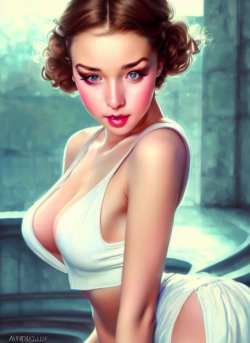 prompthunt: glamorous and sexy nurse in chemisier, beautiful, pearlescent  skin, natural beauty, seductive eyes and face, elegant girl, lacivious pose,  natural beauty, very detailed face, seductive lady, full body portrait,  natural lights,