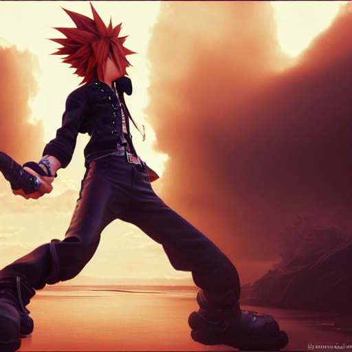 photo realistic image of axel from kingdom hearts,, Stable Diffusion