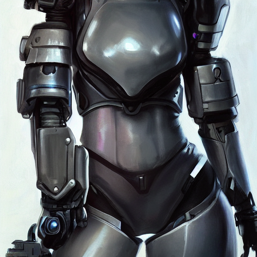 prompthunt: a portrait of a female mech pilot , wearing black armor ...