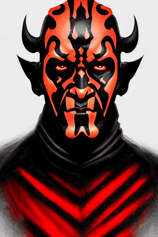 prompthunt: a portrait of the darth maul from star wars, cyberpunk, short  beard, high - contrast, intricate, elegant, highly detailed, digital  painting, artstation, concept art, smooth, sharp focus, illustration
