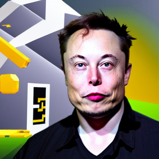 prompthunt: elon musk as a roblox avatar