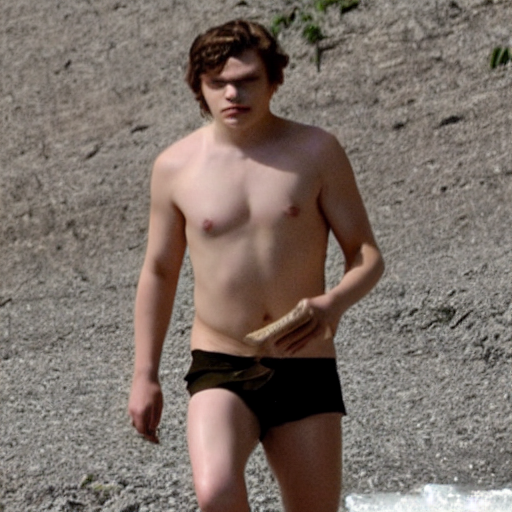 prompthunt: evan peters shirtless showing his feet