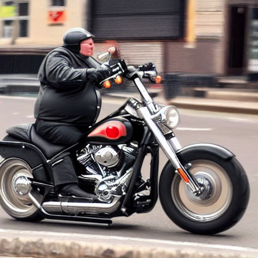 Fat Man On Harley