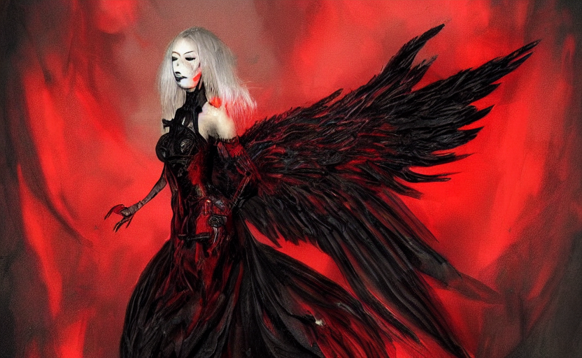 Gothic Angel Black Wings