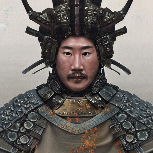 prompthunt: portrait of an japanese samurai, fantasy, complex armour!!!!,  full face helmet, trending on artstation, gsociety, D&D, elegant, highly  detailed!!!, digital painting, smooth, sharp focus, upper body, intricate,  detailed face, backlit by