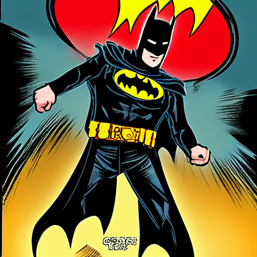 Prompthunt Cowboy Batman Full Body And Face Comic Book Style
