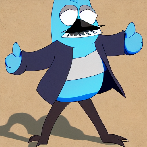 prompthunt mordecai from regular show, matte painting, artstation