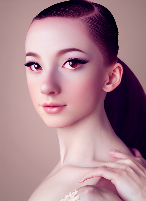prompthunt: photo of a gorgeous female prima ballerina, professionally  retouched, soft lighting, realistic, smooth face, full body shot, torso,  dress, perfect eyes, sharp focus on eyes, 8 k, high definition, insanely  detailed,