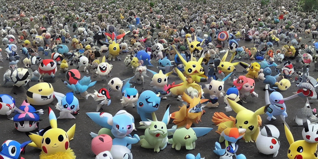 prompthunt: an army of pokemon taking over the world