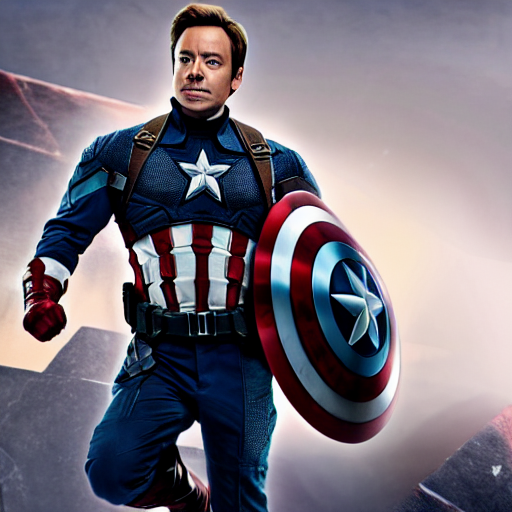 prompthunt: jimmy fallon as captain america, avengers endgame movie, movie  still, 8 k
