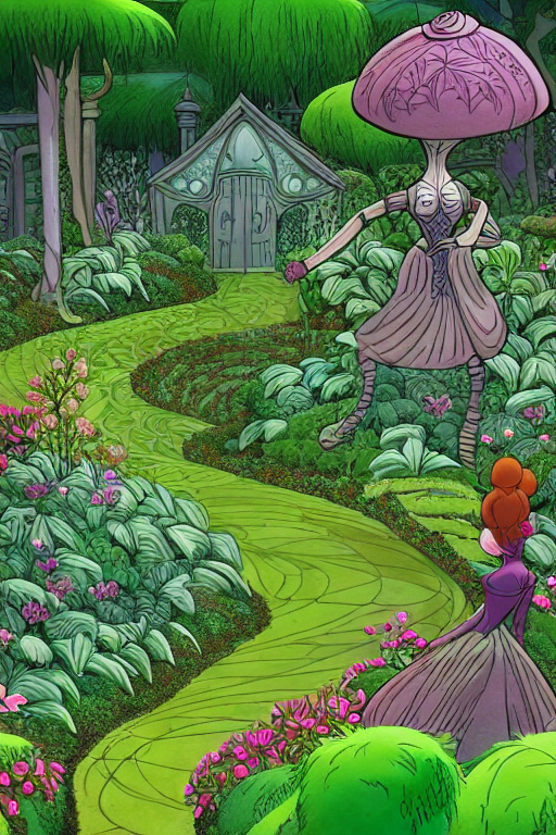 Enchanting Cartoon Scene Magical Crystal Mountain Wonderland