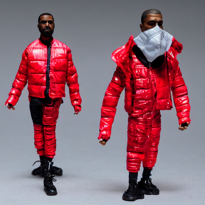 prompthunt: a action figure of kanye west using full face