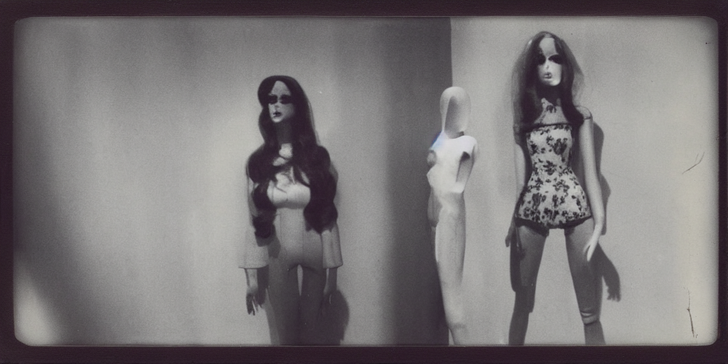 prompthunt: lana del rey as a marionette puppet, femme mannequin, pose, 1 9  7 0 s, creepy, horror, polaroid, dark, eerie, forgotten, discovered photo,  vintage noir, disassembled, last photo before disaster, hyper realistic