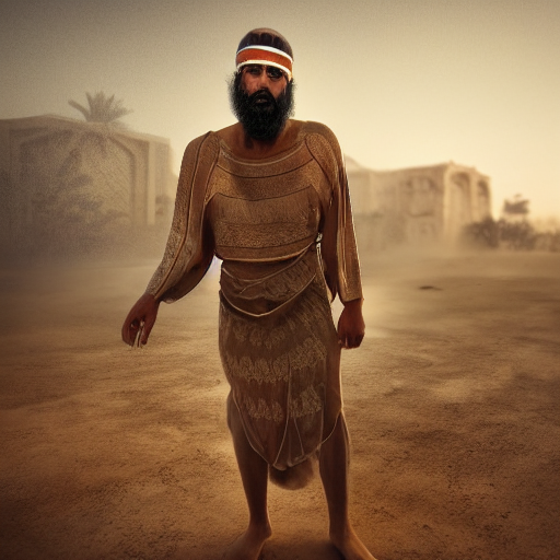 photographic portrait of angered Mediterranean skinned man in ancient Canaanite clothing fighting a Mediterranean skinned in ancient clothing, farm field background, sharp detail, hyper realistic, foggy atmosphere, intense facial expression, octane render
