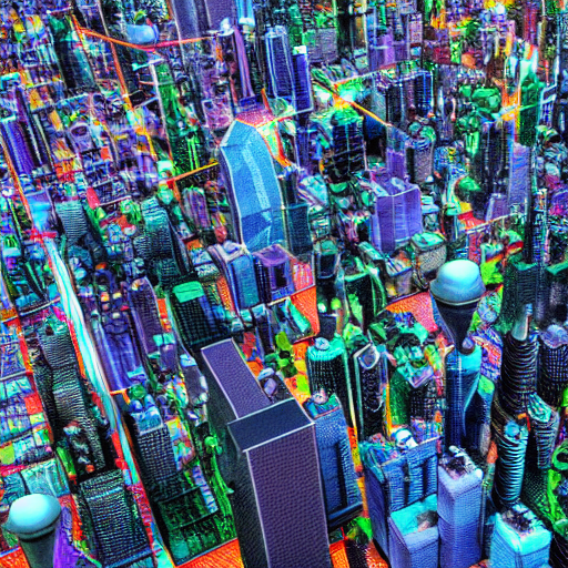 Mega battle cityscape bust with stunning high definition and