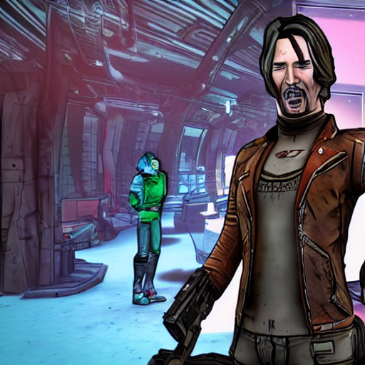 prompthunt: Screenshot from new Borderlands Matrix crossover DLC ...