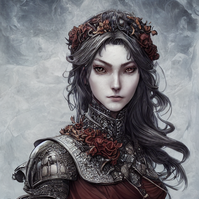 prompthunt: the portrait of neutral evil fallen female knight vagabond ...