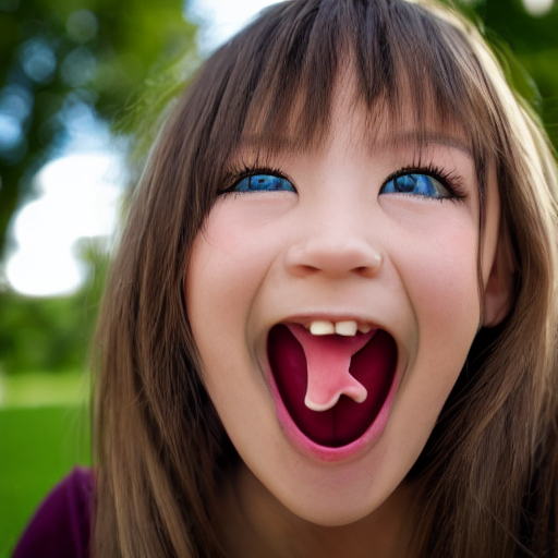 prompthunt cute girl rolling eyes, tongue sticking out