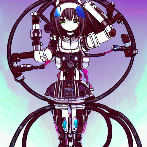 prompthunt: Anime manga robot!! Anime girl, cyborg girl, exposed ...