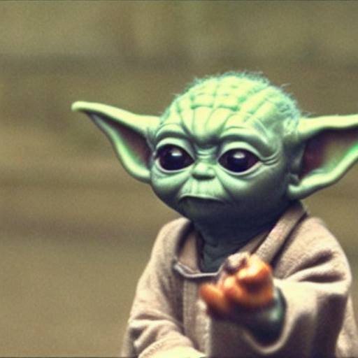 prompthunt: Baby Yoda smoking a cigarette 4K quality
