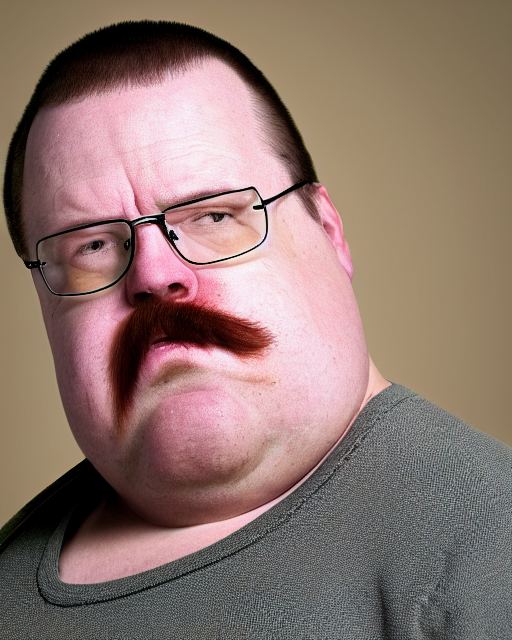 prompthunt fat, obese, disgustingly chubby walter white, pimples