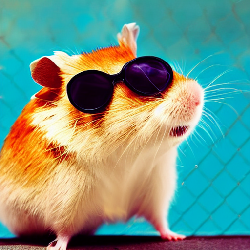 prompthunt: hamster with sunglasses