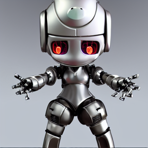 prompthunt: cute chibi pvc figure of a robot girl, knight armor ...